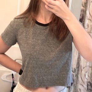 Grey Forever 21 Crop Top